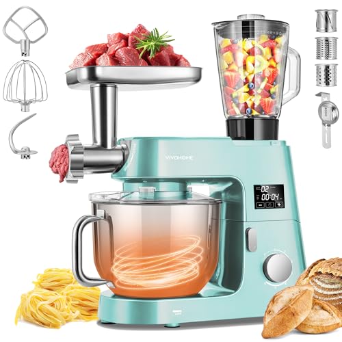 9-in-1 Stand Mixer with Fermentation & Timer, 7.5-Quart, Blue