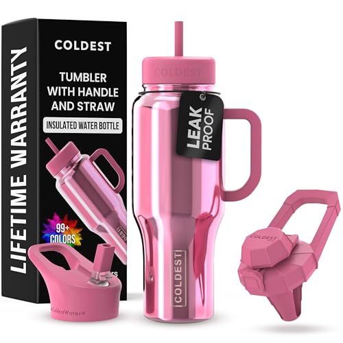 Coldest Tumbler with Handle and Straw