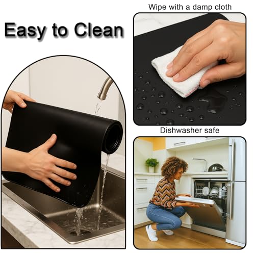 Silicone Mat 35.4"x23.6" Silicone Mats for Kitchen Counter Heat Resistant Mats for Countertop