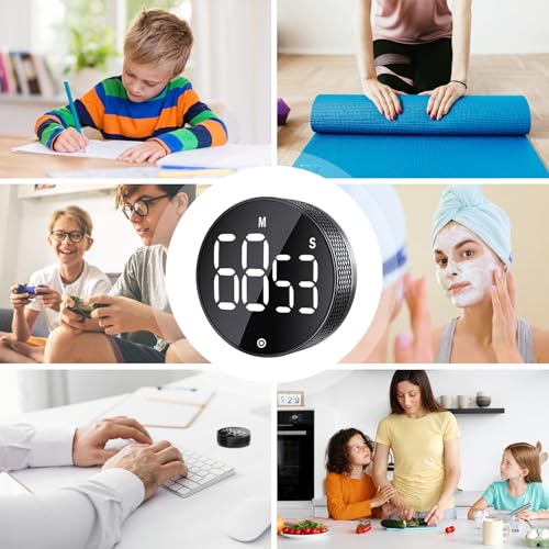 BlueSnail Kitchen Timer with LED Digital Display Smart Efficana for Home Classroom Gym Office