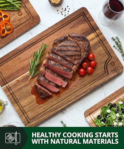 Wooden Cutting Boards for Kitchen Meal Prep & Serving (3 Count)