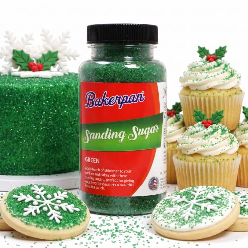 Green Sanding Sugar for Baking & Cookie Decorating (5 Ounce)