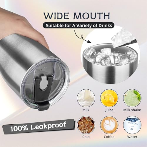 20oz Insulated Tumbler with Lid Straw Travel Coffee Mug Cup