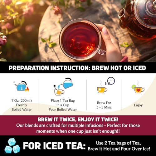Hibiscus Lychee Tea Bags (25 Count)