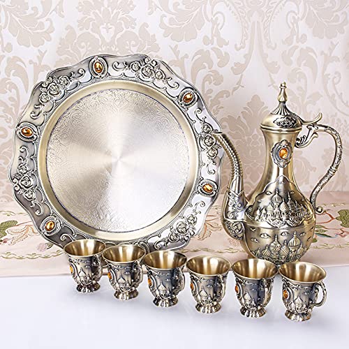 Turkish Tea Coffee Cup and Pot Set Including Teapot