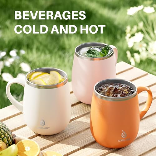 16 oz Insulated Coffee Mug with Lid and Handle