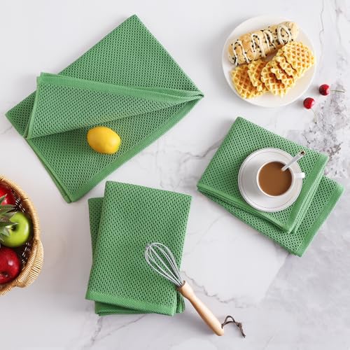 100% Cotton Oversized Waffle Weave Kitchen Towels 8 (8 Count)
