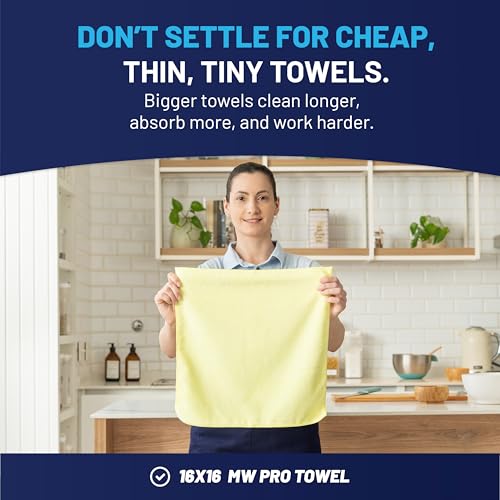 MW Pro 16x16 Commercial Cleaning Rags (12 Count)