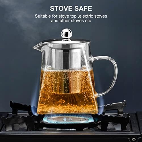 Clear Glass Teapot with Infuser