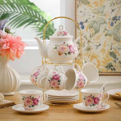 20 Pieces Porcelain Tea Sets For Women