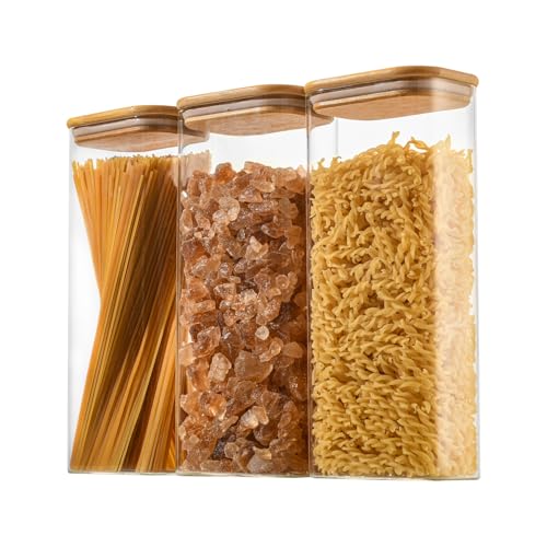 71oz 2.2Qt Rectangle Glass Storage Containers with Lids 3 (3 Count)