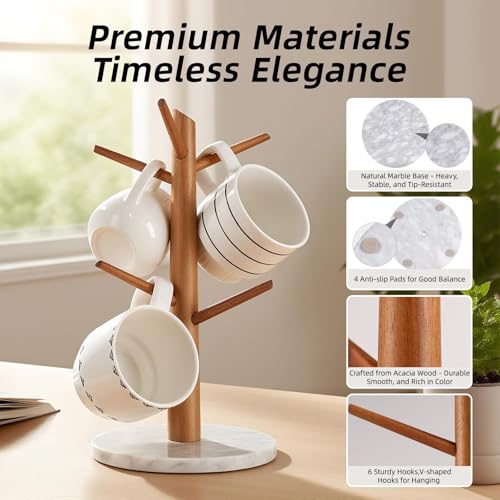 Acacia Wood Mug Tree