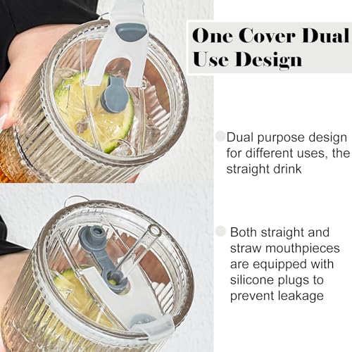 20oz Iced Coffee Cups with Lids and Straws