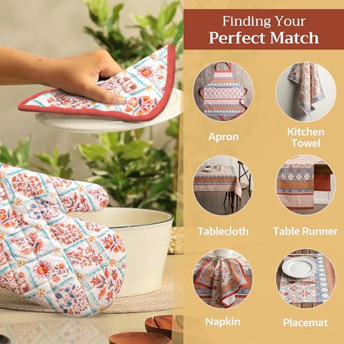 100% Cotton Oven Mitt & Pot Holder Set (2 Count)