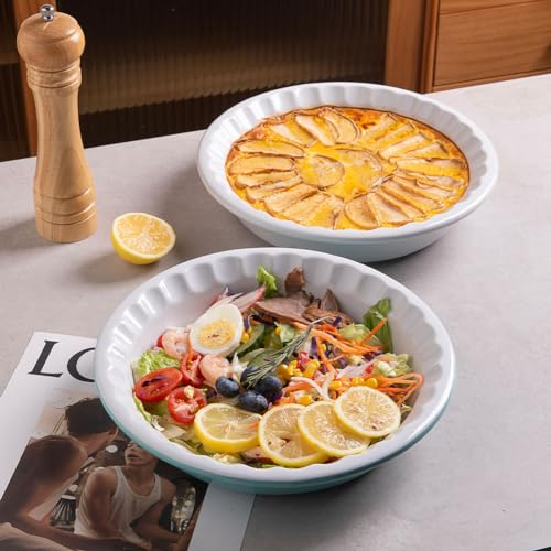 Sweejar Ceramic 10.4 Inches Pie Pan for Baking