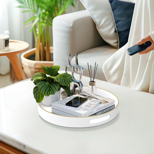 13" White Decorative Tray