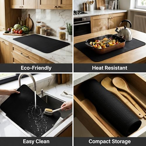 Silicone Dish Drying Mat for Multiple Usage