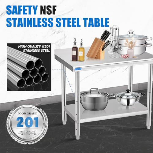 Stainless Steel Table 30 x 18 Inch
