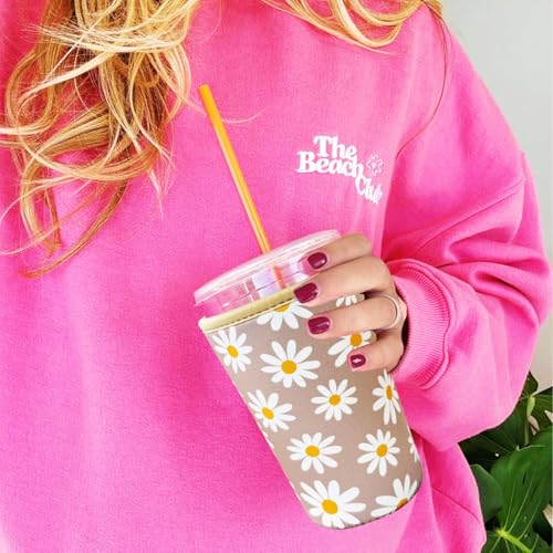 Reusable Insulated Neoprene Iced Coffee Cup Sleeve (3 Count)