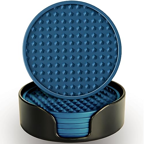 6 Pcs Drink Coaster with Holder Non