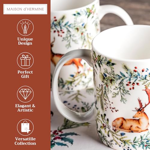 Coffee Mug with Handles Tea Cups (2 Count)