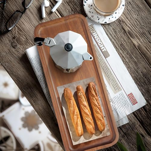 Solid Acacia Wood Serving Tray (3 Count)