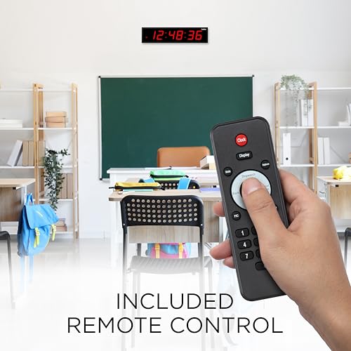 Oversized Digital Wall Clock with Large LED Display & Timer
