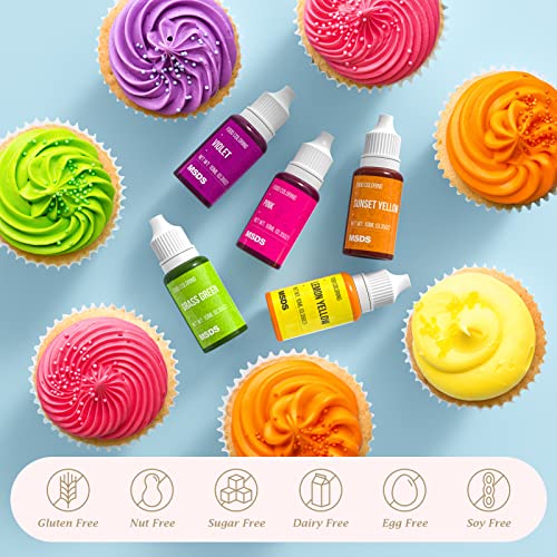 12 Color Cake Food Coloring Set (4.2 Fl Oz)