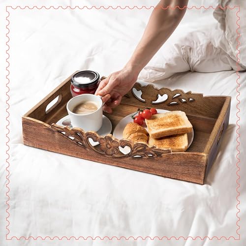 Orchid Mango Wood Serving Tray