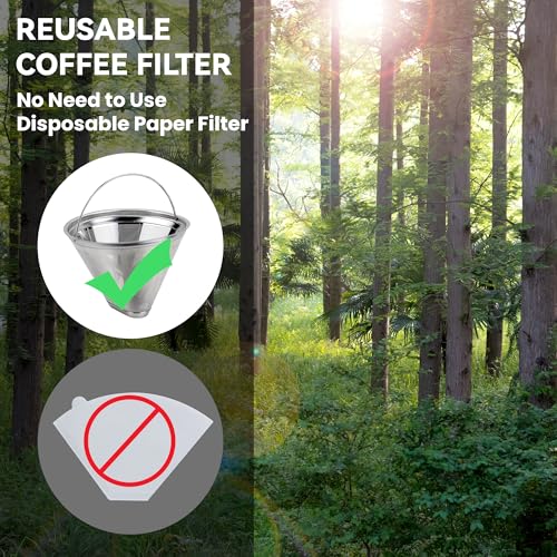 Permanent Stainless Coffee Filter for Braun PureFlavor Coffee Maker 14 Cup