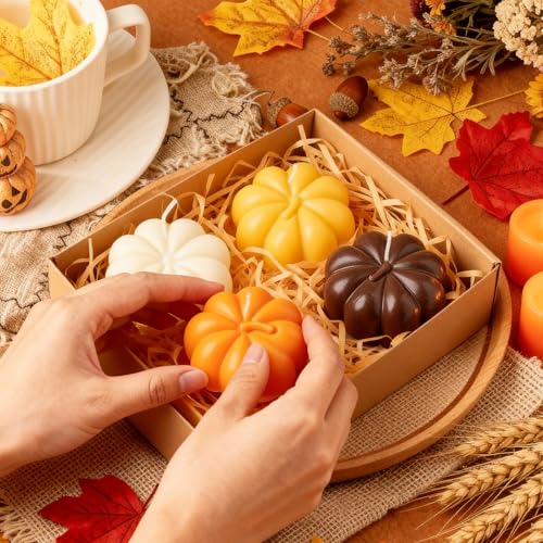 Pumpkin Cake Molds Silicone 3D Pumpkin Cake Cupcake Pan Fall Candy Molds (12 Cavities)