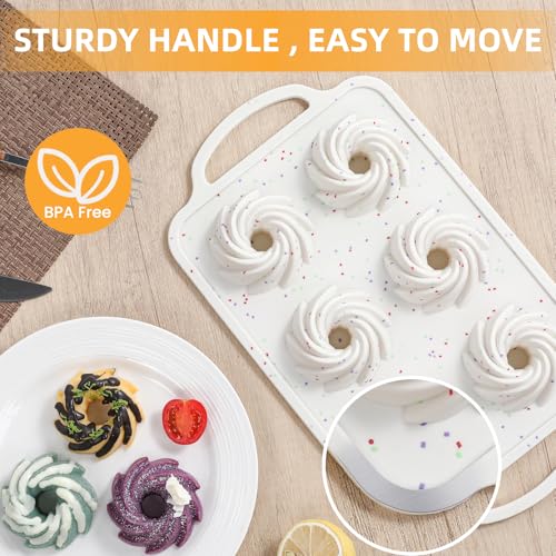 Mini Swirl Cake Pan with Metal Reinforced Frame (2 Count)