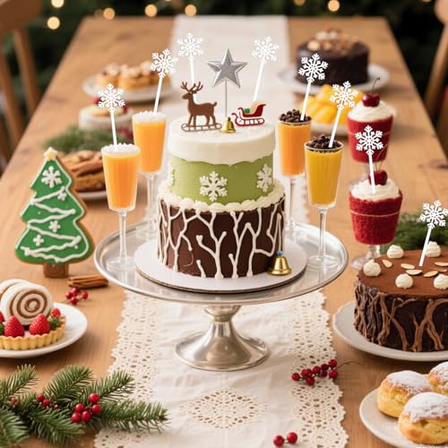 36 Pcs Christmas Snowflake Stir Sticks
