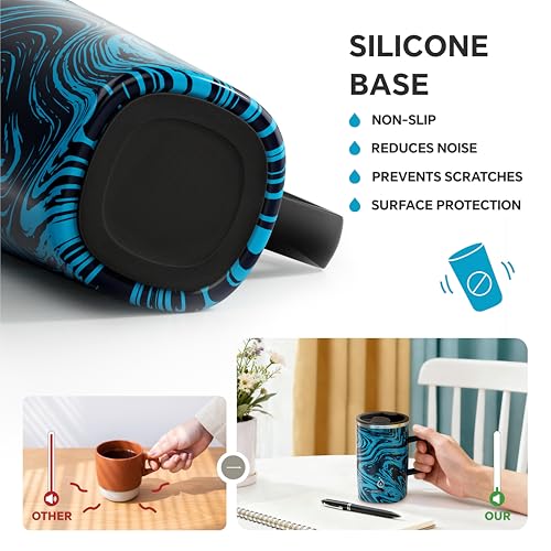 16 oz Insulated Coffee Mug with Lid and Handle