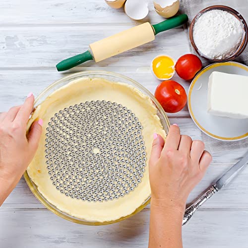 2 Pcs Pie Weights Baking Beads Stainless Steel Chain (2 Count)