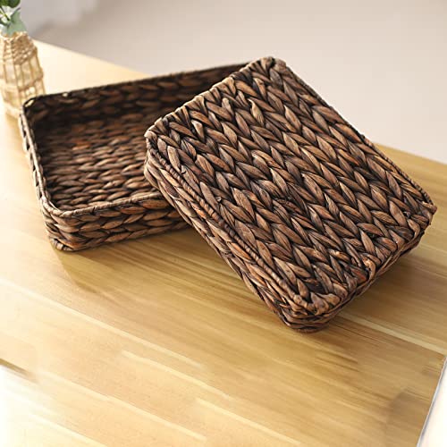 Water Hyacinth Woven Serving Tray Rectangular Hand