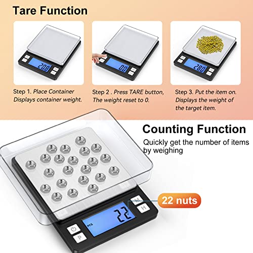 Upgraded Small Food Scale with 0.1 g