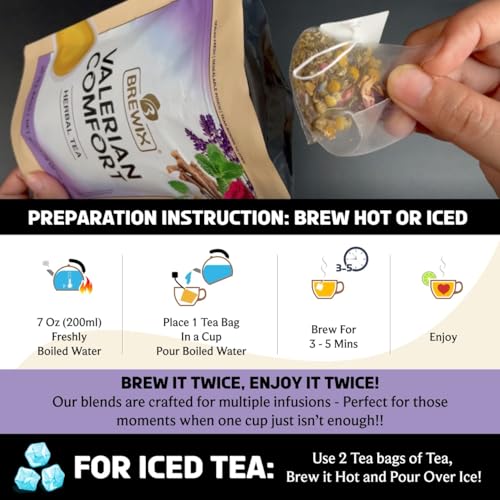 Valerian Comfort Tea for Sleep and Relaxation (25 Count)