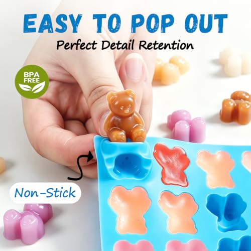 4 Pack Large Gummy Bear Molds Candy Molds