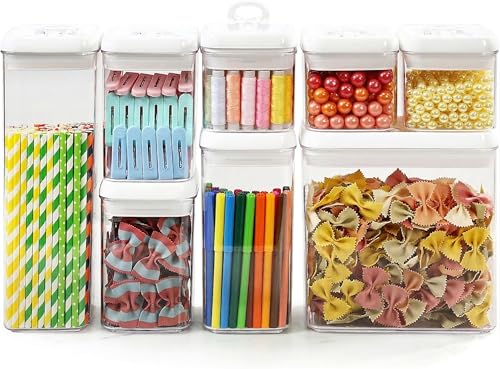 Flip Tite Storage Container with Lid 4" RECTANGULAR Air Tight Ring Flip Top (4 Count)