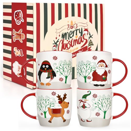 Christmas Mugs Set of 4 (4 Count)