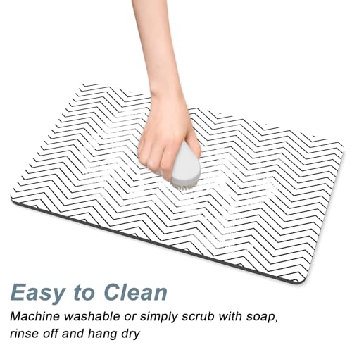 Coffee Mat 12" x 19" Cute Coffee Bar Mats for Espresso Machine Station Accessories and Organizer
