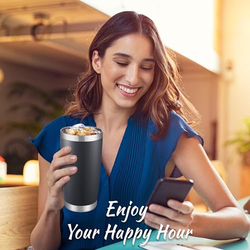 20 oz Tumblers Bulk Stainless Steel Tumbler with Lid Double Wall Vacuum Insulated Coffee Mug 20oz Powder Coated Cup for Hot and Cold Drinks (12 Count)