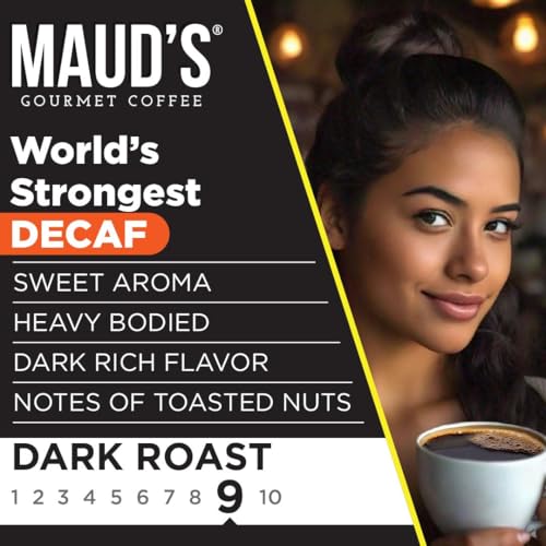 Maud’s World's Strongest Decaf Dark Roast Coffee Pods (50 Count)
