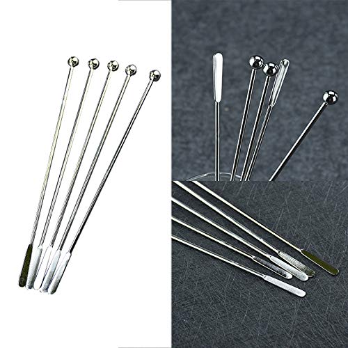 20 pcs Stainless Steel Coffee Beverage Stir Sticks Cocktail Stirrers Drink Swizzle Stick 7.4" Swizzle Stick Picks Tools (20 Count)