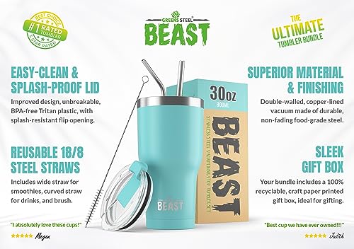 Beast 30 oz Tumbler Stainless Steel Vacuum Insulated Coffee Ice Cup Double Wall Travel Flask