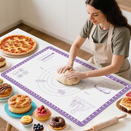 Silicone Pastry Mat with 10 Useful Recipes