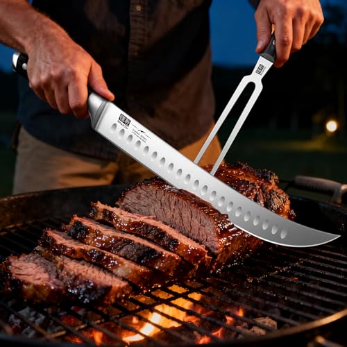 3Pcs BBQ Carving Knife Set with Sheath