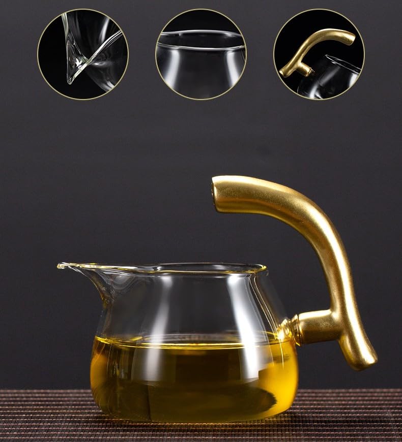 Glass Teapot Set Tea Maker with Infuser Semi Automatic Drip Rotating Cover Bowl Lazy Tea Set