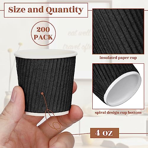 200 Pcs 4 oz Disposable Espresso Coffee Cups